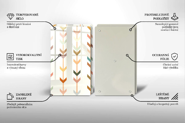 Skärbräda glas Geometriska element