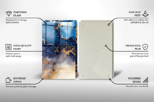 Skärbräda glas Marmor abstraktion