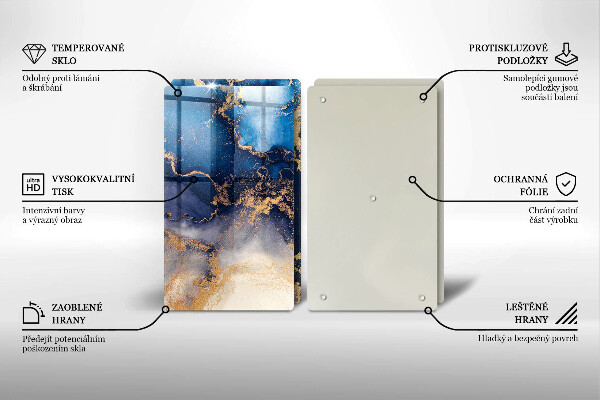 Skärbräda glas Marmor abstraktion