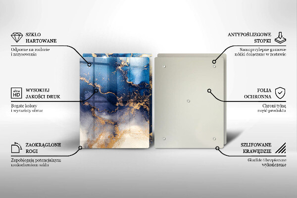 Skärbräda glas Marmor abstraktion