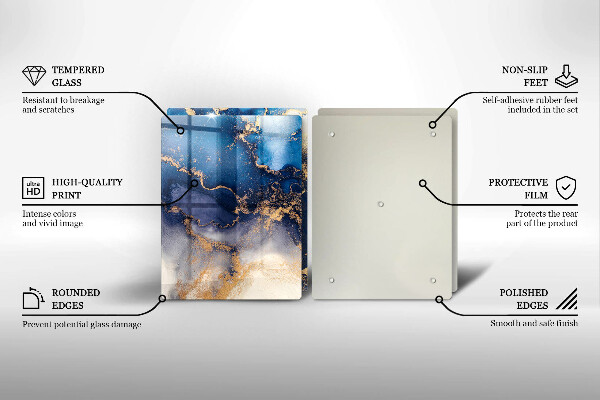 Skärbräda glas Marmor abstraktion