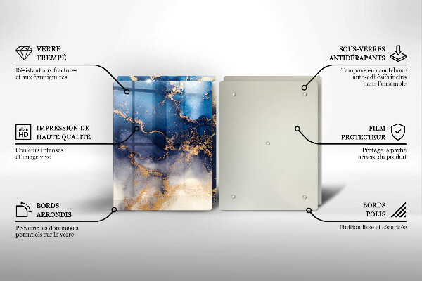 Skärbräda glas Marmor abstraktion