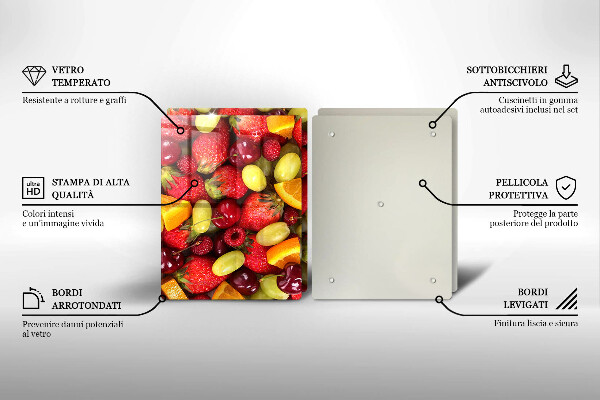 Skärbräda glas Sommarens frukter