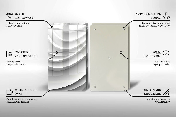 Skärbräda glas Geometriska linjer
