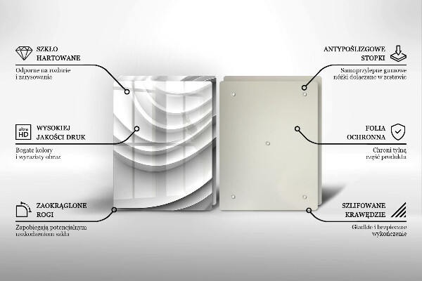 Skärbräda glas Geometriska linjer