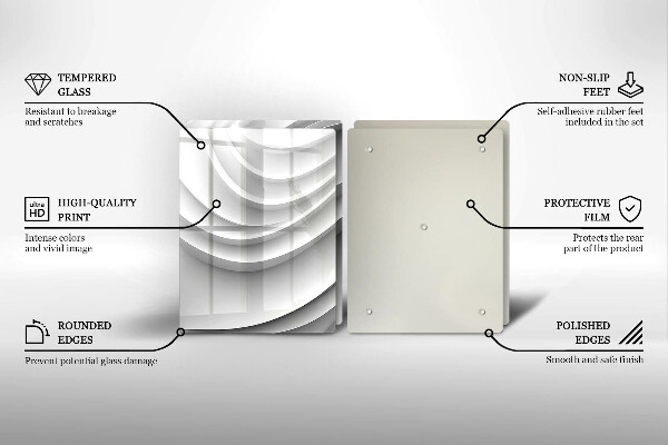 Skärbräda glas Geometriska linjer