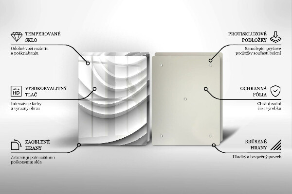 Skärbräda glas Geometriska linjer