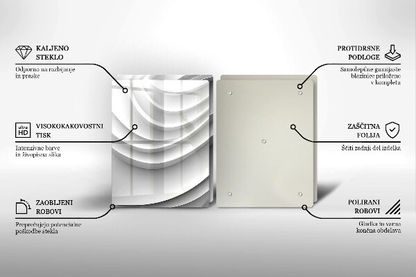 Skärbräda glas Geometriska linjer