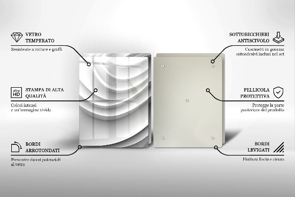 Skärbräda glas Geometriska linjer