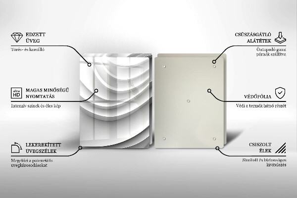 Skärbräda glas Geometriska linjer
