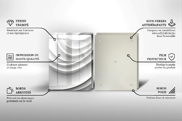 Skärbräda glas Geometriska linjer