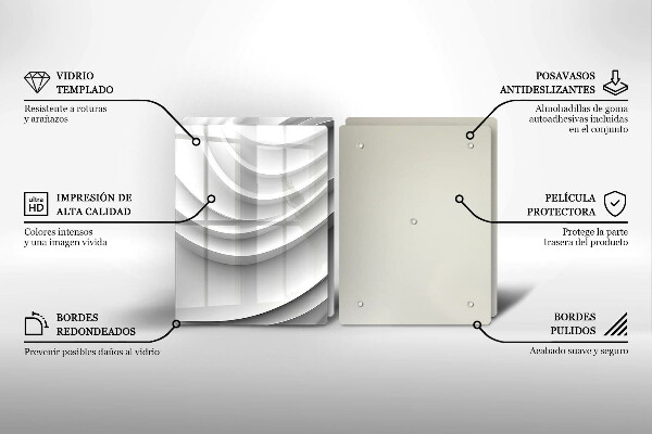 Skärbräda glas Geometriska linjer