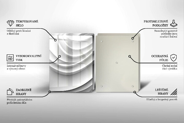 Skärbräda glas Geometriska linjer