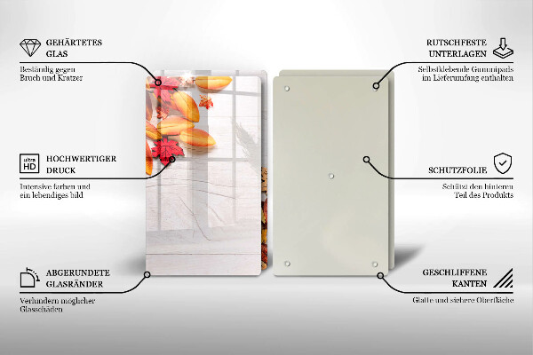 Skärbräda glas Höstlöv