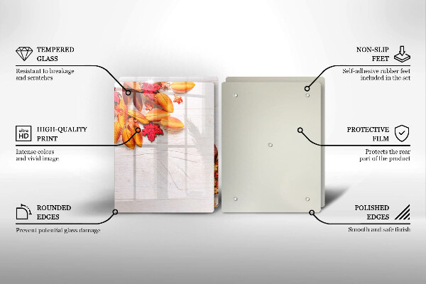 Skärbräda glas Höstlöv