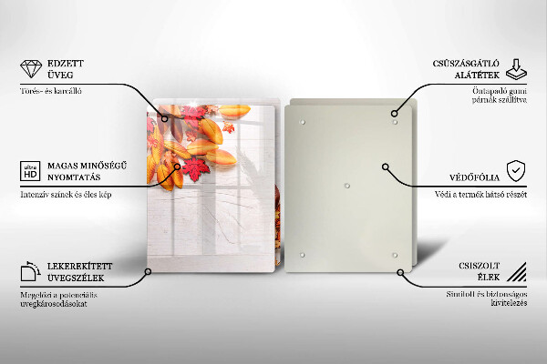 Skärbräda glas Höstlöv