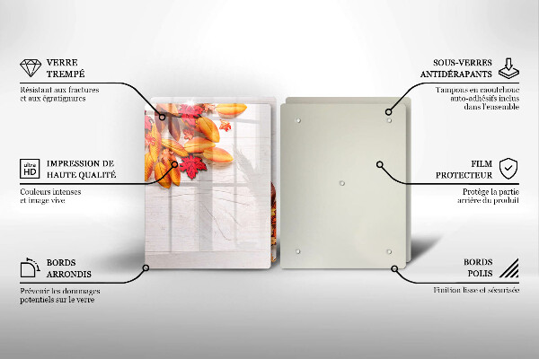 Skärbräda glas Höstlöv