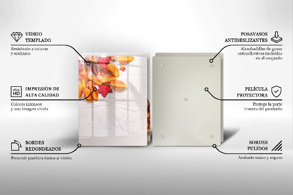 Skärbräda glas Höstlöv