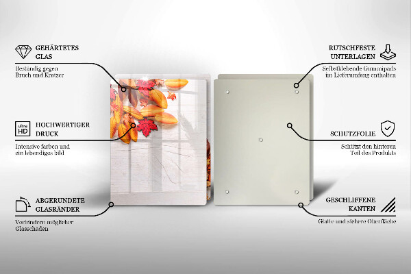 Skärbräda glas Höstlöv