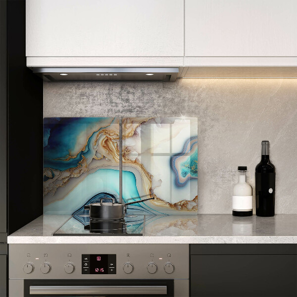 Skärbräda glas Flerfärgad marmor