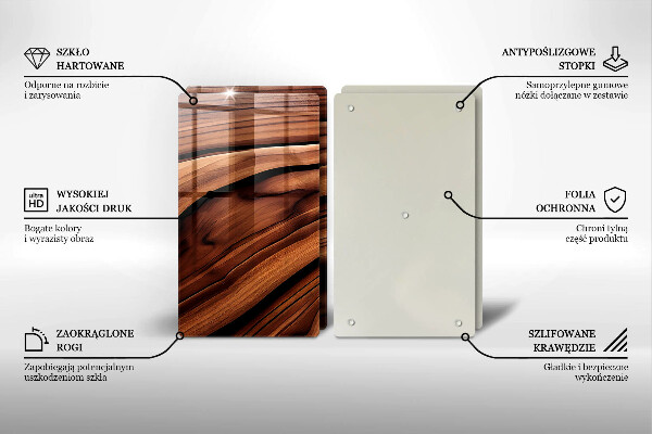 Skärbräda glas Trästruktur