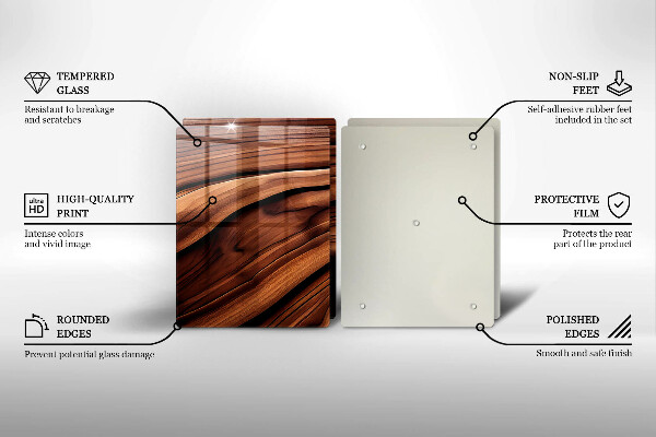 Skärbräda glas Trästruktur