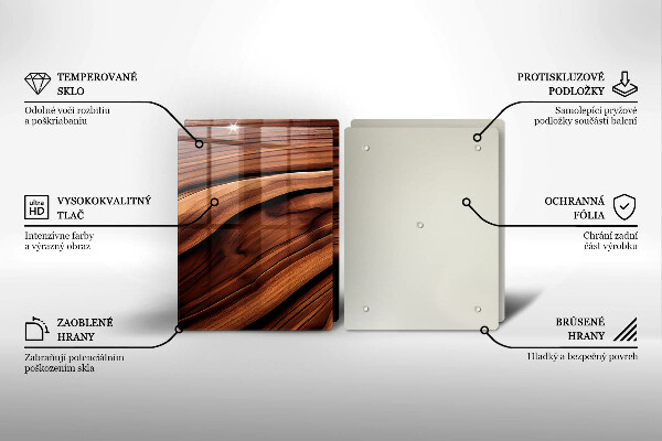 Skärbräda glas Trästruktur