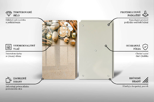 Skärbräda glas Juldekorationer