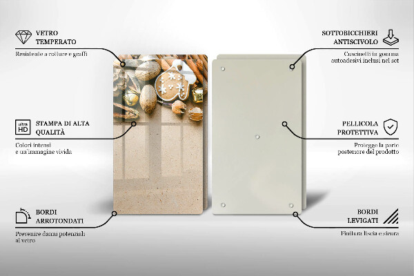 Skärbräda glas Juldekorationer