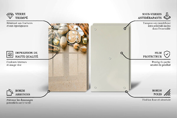 Skärbräda glas Juldekorationer