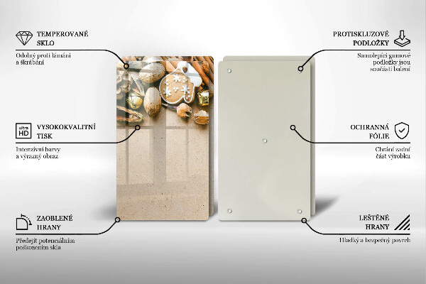 Skärbräda glas Juldekorationer