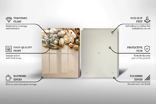 Skärbräda glas Juldekorationer