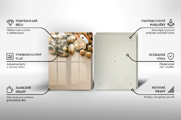 Skärbräda glas Juldekorationer