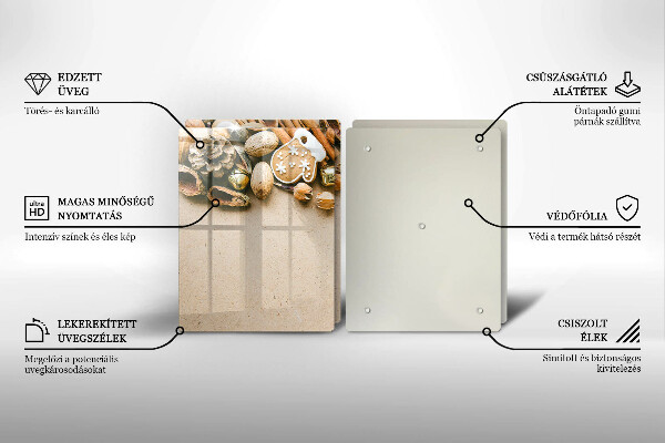 Skärbräda glas Juldekorationer