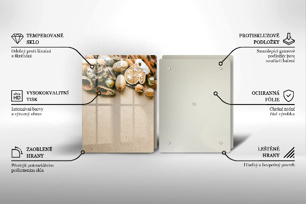 Skärbräda glas Juldekorationer