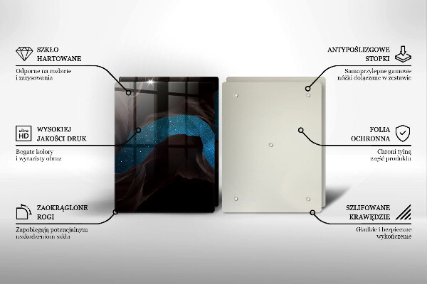 Skärbräda glas Stjärnklar himmel