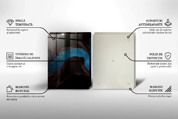 Skärbräda glas Stjärnklar himmel