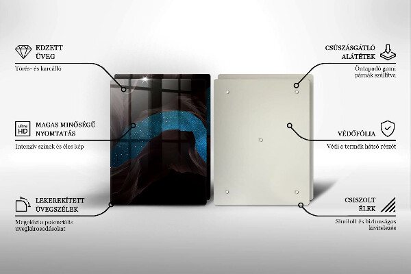 Skärbräda glas Stjärnklar himmel