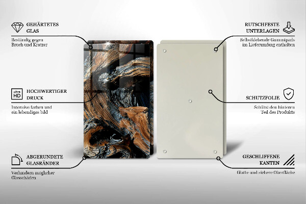 Skärbräda glas Abstrakt mönster