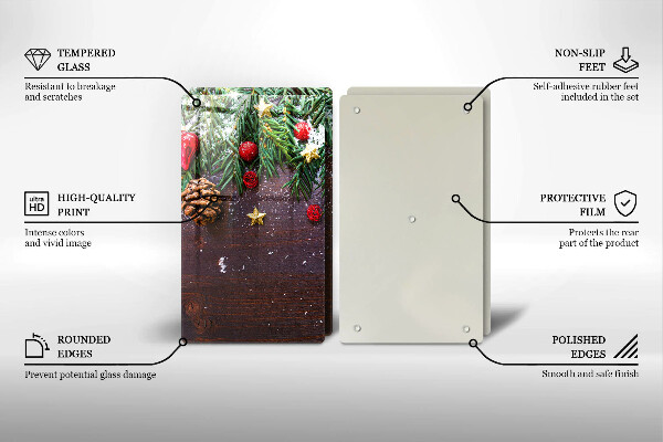 Skärbräda glas Juldekoration