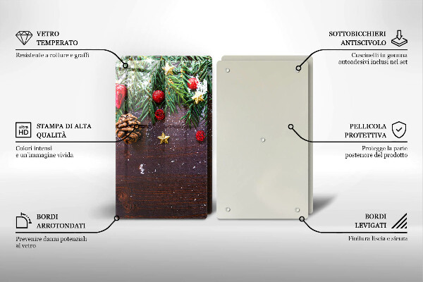 Skärbräda glas Juldekoration