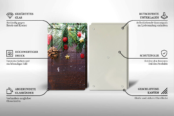 Skärbräda glas Juldekoration