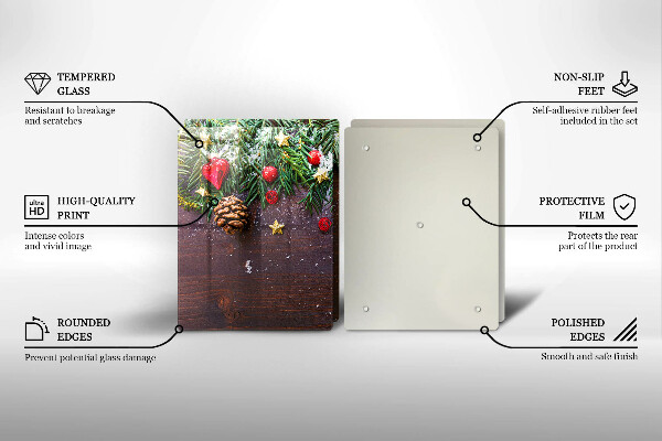 Skärbräda glas Juldekoration