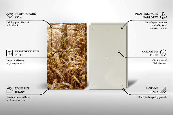 Skärbräda glas Spannmålsfält