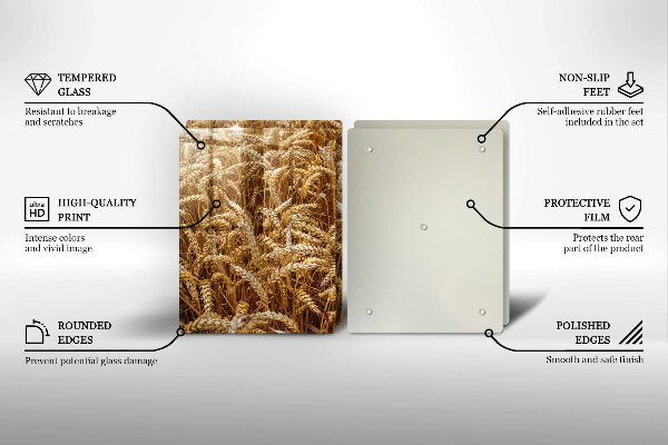 Skärbräda glas Spannmålsfält