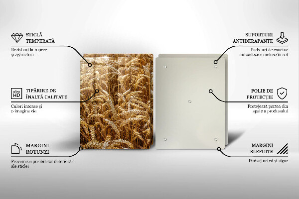 Skärbräda glas Spannmålsfält