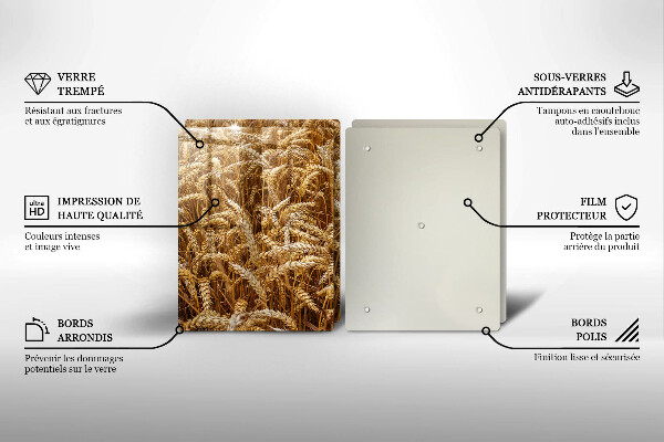 Skärbräda glas Spannmålsfält