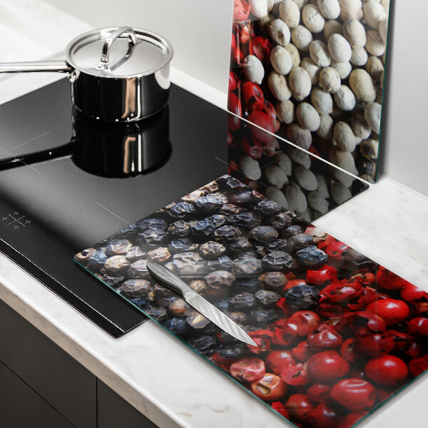 Skärbräda glas Svartpeppar