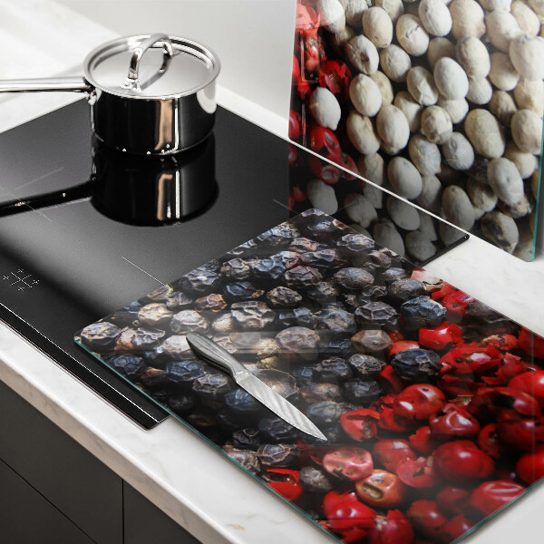 Skärbräda glas Svartpeppar