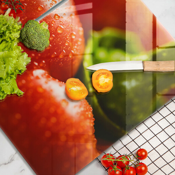 Skärbräda glas Röd paprika